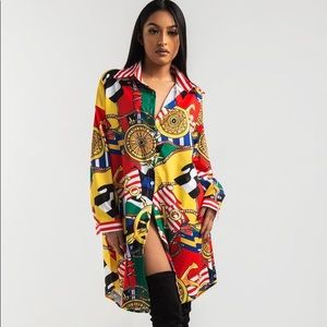 Akira | Oversized button down T-shirt dress